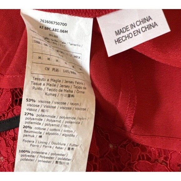 NWT Sportmax Code  Bosforo Size M Red Lace Dress New - Picture 11 of 14